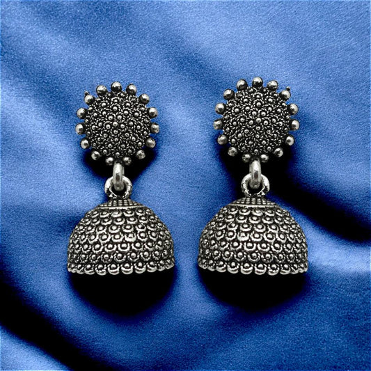 Traditional Oxidised Jhumka Earrings