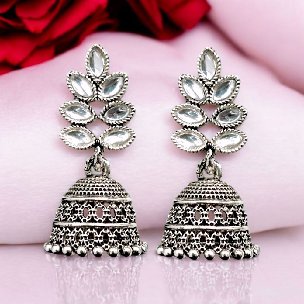 Elegant Oxidised Earrings, 5 Pair Earring Combo