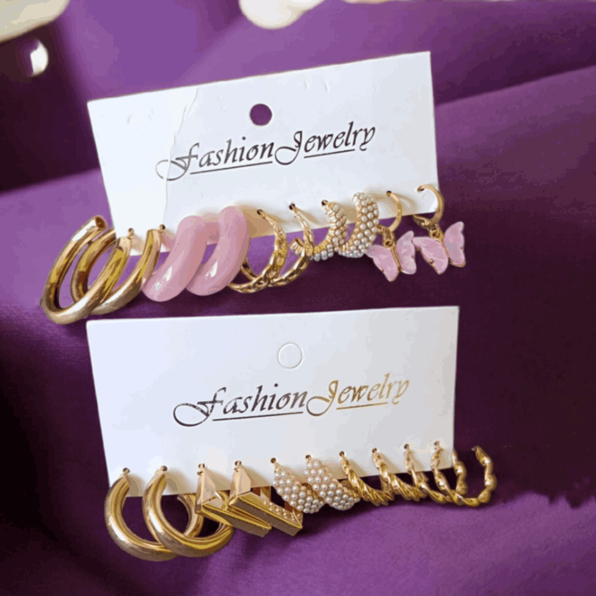 Dreamscape Set of 10 Pairs of Korean Earrings