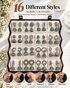 Jwelric 16 Pairs Oxidised Silver Jhumka Earrings Set