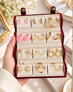Jwelric 12 Pairs Women’s Earrings Set – Korean, Traditional & Western Fashion Earrings Collection with Premium Jewellery Storage Box