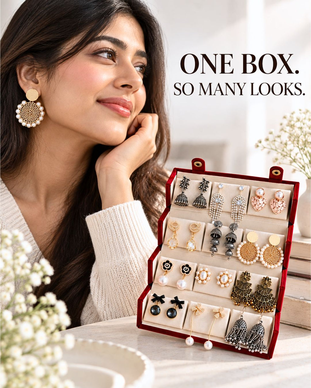 Jwelric 12 Pairs Women’s Earrings Set