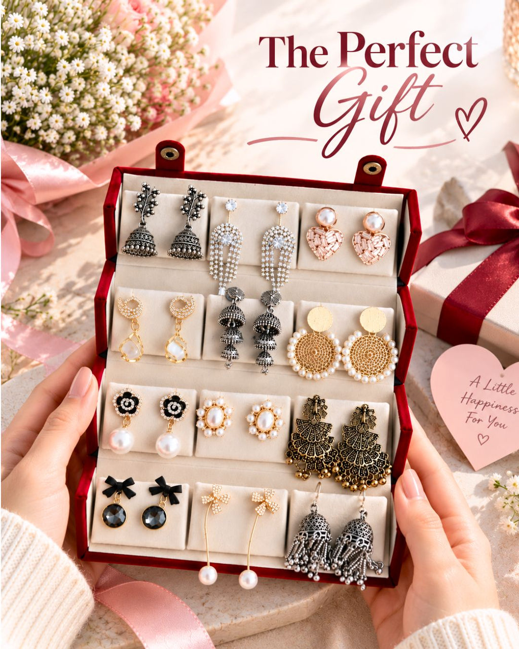 Jwelric 12 Pairs Women’s Earrings Set