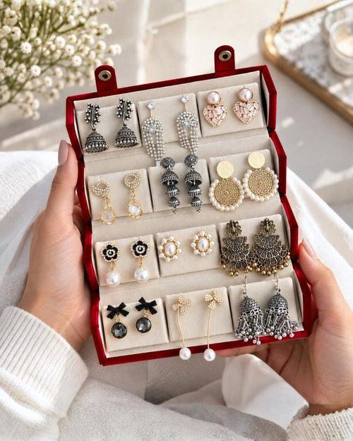 Jwelric 12 Pairs Women’s Earrings Set